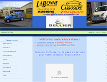 Tablet Screenshot of labonne-carrosserie.com